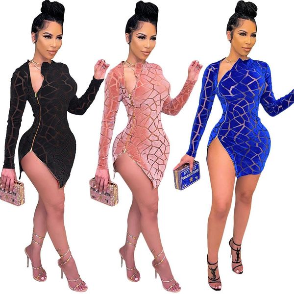 dresses echoine women sheer mesh velvet zipper mini dress long sleeve bodycon split short night club party elegant clothes vestidos, White;black
dresses echoine women sheer mesh velvet zipper mini dress long sleeve bodycon split short night club party elegant clothes vestidos, White;black