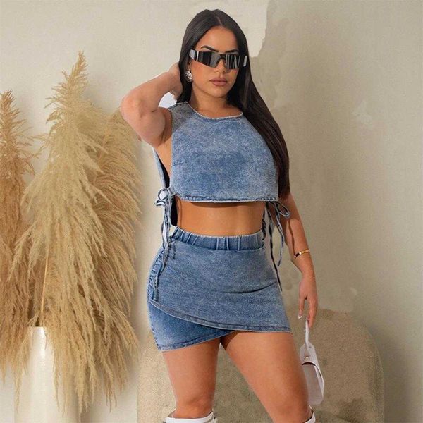 nazada summer and autumn vest dress short skirt elastic two piece suit denim, White
nazada summer and autumn vest dress short skirt elastic two piece suit denim, White