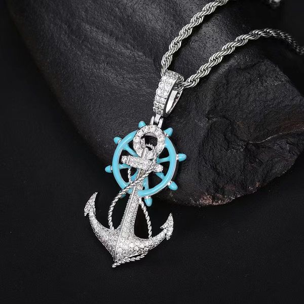 glow drop gum vintage ship anchor necklace men's fashion european and american street personality compass ship rudder pendant hip hop v, Silver
glow drop gum vintage ship anchor necklace men's fashion european and american street personality compass ship rudder pendant hip hop v, Silver