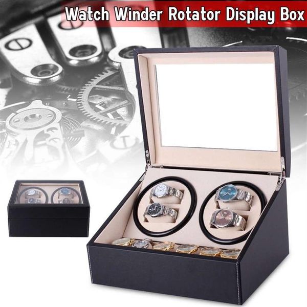 watch winder rotator pu leather storage case 4 6 display box organizer 10 slots simple structure silent operation307u, Black;blue
watch winder rotator pu leather storage case 4 6 display box organizer 10 slots simple structure silent operation307u, Black;blue