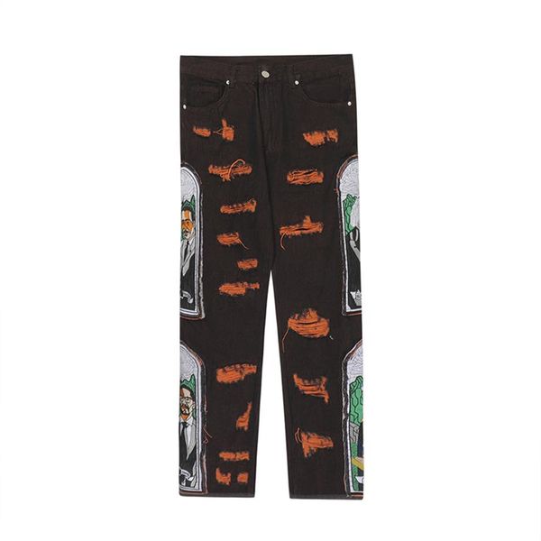 pants hip hop pleated ripped jeans for men washed embroidered patchwork straight denim trousers2903, Black;brown
pants hip hop pleated ripped jeans for men washed embroidered patchwork straight denim trousers2903, Black;brown