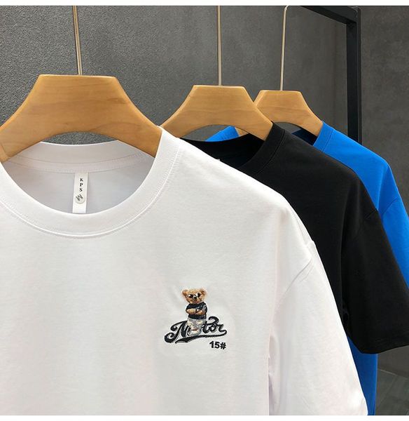 online red bear printed short sleeve t-shirt for men's ins fashion brand versatile half sleeve 2023 new men's slim fit clothing, White;black
online red bear printed short sleeve t-shirt for men's ins fashion brand versatile half sleeve 2023 new men's slim fit clothing, White;black