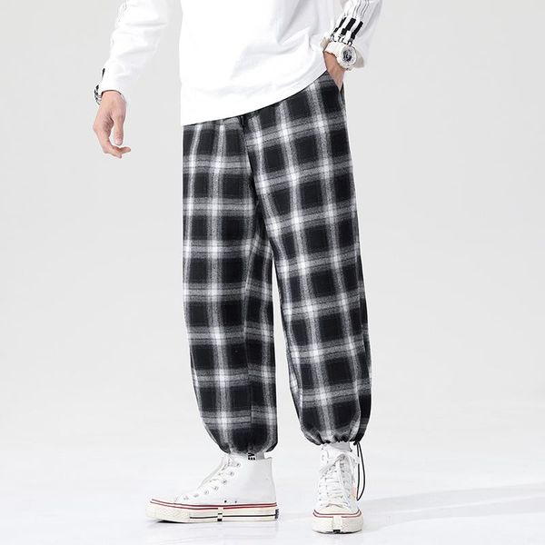 pants men's plaid casual harem pants korean man 2022 loose anklelength trousers harajuku streetwear new male clothing men's jogger, Black
pants men's plaid casual harem pants korean man 2022 loose anklelength trousers harajuku streetwear new male clothing men's jogger, Black