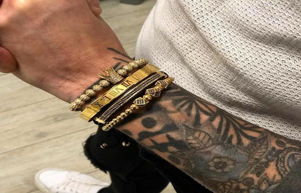 3pcs setroman numeral titanium steel bracelet couple bracelet crown for lovers bracelets for women men designers women luxury jewe8822668, Golden;silver
3pcs setroman numeral titanium steel bracelet couple bracelet crown for lovers bracelets for women men designers women luxury jewe8822668, Golden;silver
