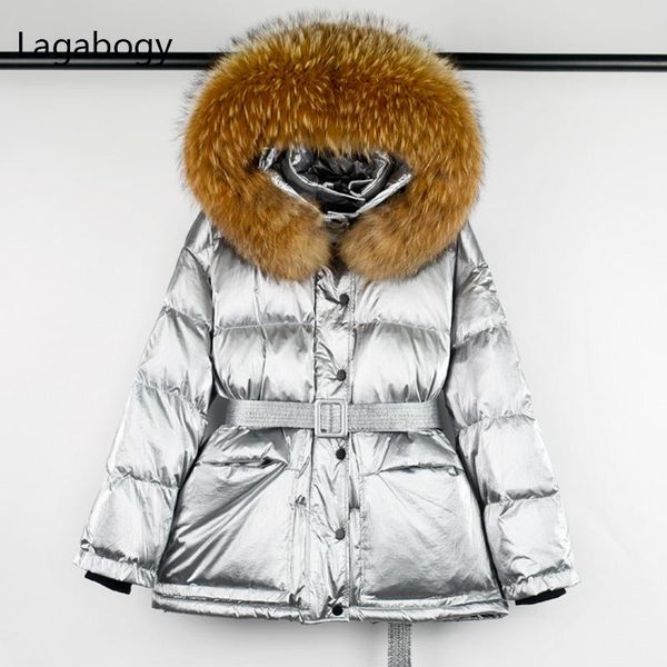 parkas lagabogy 2021 glossy women winter duck down warm coat hooded parkas female loose puffer jackets with belt large real raccoon fur, Black
parkas lagabogy 2021 glossy women winter duck down warm coat hooded parkas female loose puffer jackets with belt large real raccoon fur, Black
