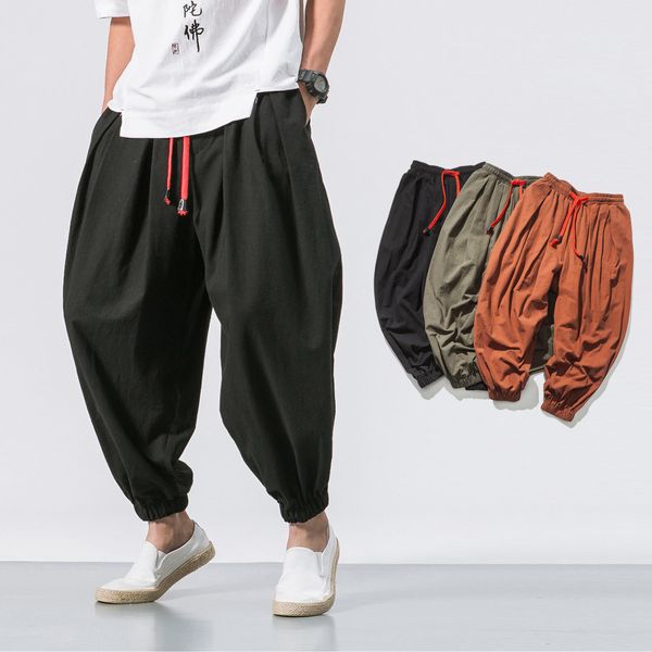 pants new chinese style anklelength harem pants men streetwear casual joggers mens pants cotton linen sweatpants men trousers, Black
pants new chinese style anklelength harem pants men streetwear casual joggers mens pants cotton linen sweatpants men trousers, Black