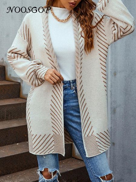 sweaters noosgop beige white 2022 autumn winter knee length woolen women open long cardigan sweater incline strips pattern knit clothing, White;black
sweaters noosgop beige white 2022 autumn winter knee length woolen women open long cardigan sweater incline strips pattern knit clothing, White;black
