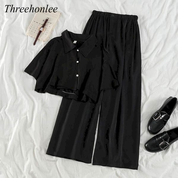 women's tracksuits korean two pieces set for women 2023 autumn short sleeve shirt blouse and loose wide leg pants casual female suits o, Gray
women's tracksuits korean two pieces set for women 2023 autumn short sleeve shirt blouse and loose wide leg pants casual female suits o, Gray