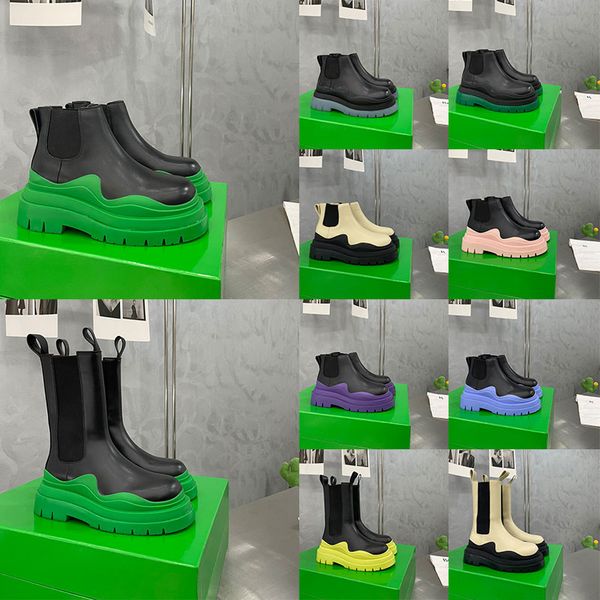 men designer boots tire chelsea leather women half ankle boots mens fashion wave black clear colored rubber outsole elastic webbing outdoor
men designer boots tire chelsea leather women half ankle boots mens fashion wave black clear colored rubber outsole elastic webbing outdoor