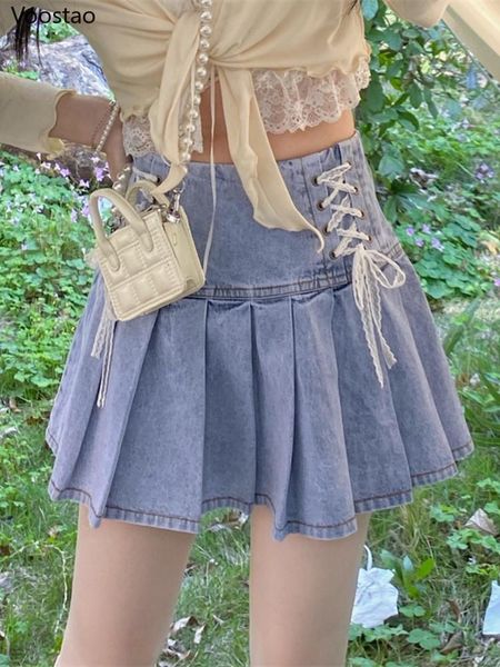 dresses sweet high waist mini denim skirts summer women lace bandage pleated skirt cool girly harajuku korean y2k falda de busto, Black;gray
dresses sweet high waist mini denim skirts summer women lace bandage pleated skirt cool girly harajuku korean y2k falda de busto, Black;gray