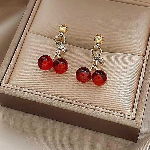 charm 2023 new temperament women red cherry earrings suitable for women personality stainless steel earrings charm jewelry aa230421, Golden
charm 2023 new temperament women red cherry earrings suitable for women personality stainless steel earrings charm jewelry aa230421, Golden