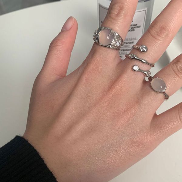 couple rings vintage engagement rings mall design ins cold wind moonlight stone ring opening gem senior cool sense of individual character t, Silver
couple rings vintage engagement rings mall design ins cold wind moonlight stone ring opening gem senior cool sense of individual character t, Silver