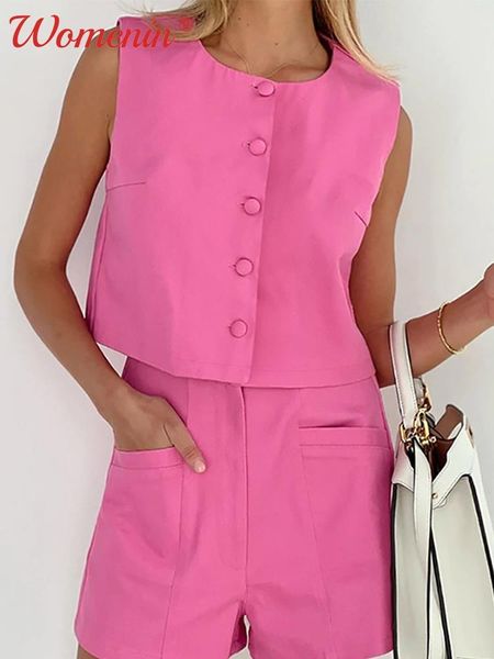 dress summer pink shorts 2 pieces sets women elegant oneck button vest casual high waist shorts office lady suits holiday outfit, White
dress summer pink shorts 2 pieces sets women elegant oneck button vest casual high waist shorts office lady suits holiday outfit, White