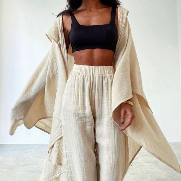 pants women casual loose cotton linen sets fashion irregular hooded cardigan long pants outfits elegant long sleeve solid 2pc suits, White
pants women casual loose cotton linen sets fashion irregular hooded cardigan long pants outfits elegant long sleeve solid 2pc suits, White