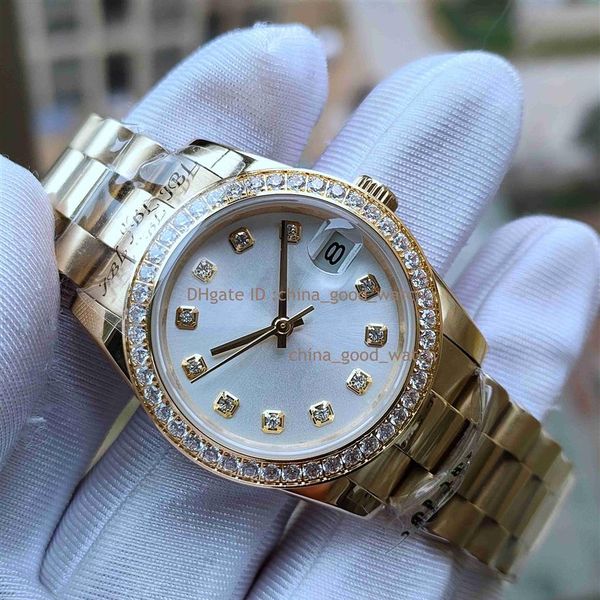 31mm super good factory watches women watch automatic movement diamond bezel dial ladies yellow gold steel sport sapphire wristwat229t, Slivery;golden
31mm super good factory watches women watch automatic movement diamond bezel dial ladies yellow gold steel sport sapphire wristwat229t, Slivery;golden