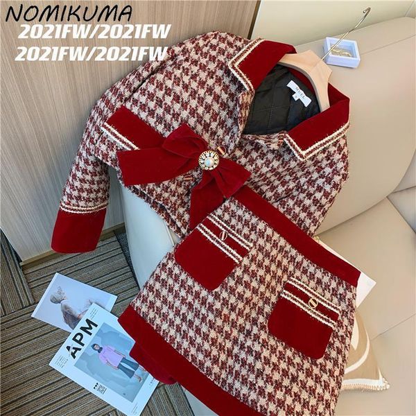 dress nomikuma fashion plaid 2pieces sets chic bowknot long sleeve short coat + high waist aline mini skirt korean outfits 2022 new, White
dress nomikuma fashion plaid 2pieces sets chic bowknot long sleeve short coat + high waist aline mini skirt korean outfits 2022 new, White