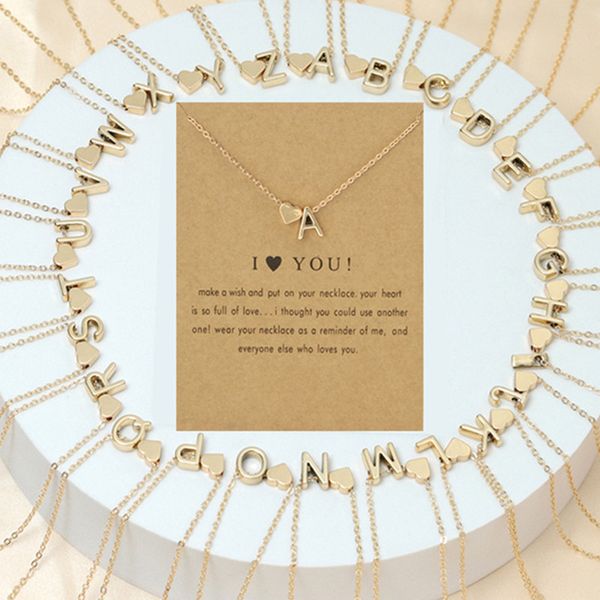 trendy romantic 26 english letters heart pendant gold necklace jewelry designer for woman silver plated south american short womens choker n
trendy romantic 26 english letters heart pendant gold necklace jewelry designer for woman silver plated south american short womens choker n
