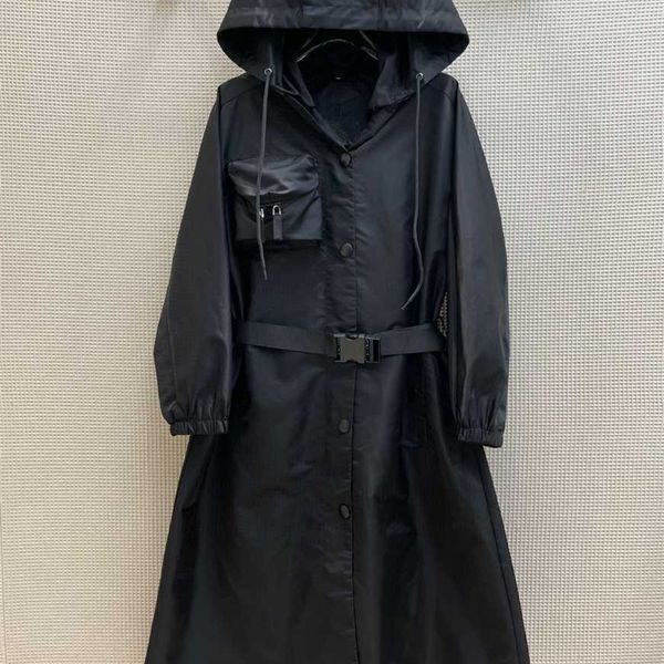 32% off spring home popularity nylon series solid pocket hooded long trench coat women's fashion, Black
32% off spring home popularity nylon series solid pocket hooded long trench coat women's fashion, Black