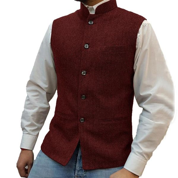 blazers men's vest black sleeveless jacket casual wool tweed steampunk slim fit business party groomsmen wedding clothing chalecos, White;black
blazers men's vest black sleeveless jacket casual wool tweed steampunk slim fit business party groomsmen wedding clothing chalecos, White;black