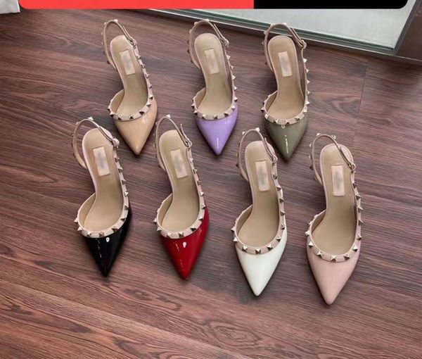 2023-fashion v g women pumps high heel sandals shoes casual designer gold leather studded spikes slingback high heels shoes 6/8/10cm, Black
2023-fashion v g women pumps high heel sandals shoes casual designer gold leather studded spikes slingback high heels shoes 6/8/10cm, Black