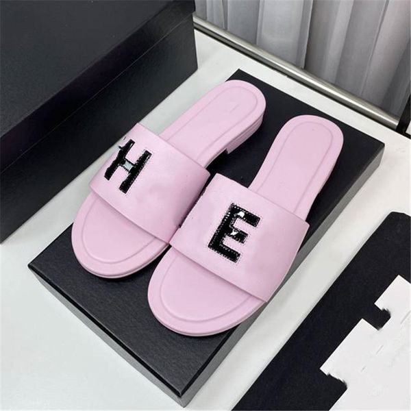 fashion slippers 2023 channel luxury design summer men's and women's flats thick soled leather rubber lettering logo casual cartoo, Black
fashion slippers 2023 channel luxury design summer men's and women's flats thick soled leather rubber lettering logo casual cartoo, Black