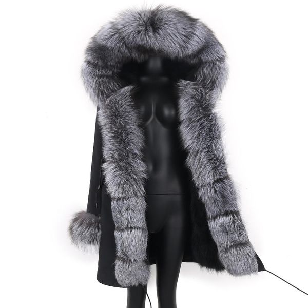 fur 2022 fashion big fur outerwear detachable winter jacket women real fur liner natural real silve fur collar loose long parkas, Black
fur 2022 fashion big fur outerwear detachable winter jacket women real fur liner natural real silve fur collar loose long parkas, Black