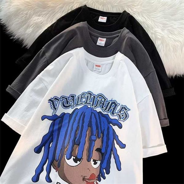 vibe street t-shirt men's summer hip hop fashion american short sleeve new design sense small top, White;black 
vibe street t-shirt men's summer hip hop fashion american short sleeve new design sense small top, White;black