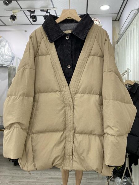 parkas janveny down jacket female winter 2022 oversized 90% white duck down coat women fashion denim paneled feather parkas outwear, Black
parkas janveny down jacket female winter 2022 oversized 90% white duck down coat women fashion denim paneled feather parkas outwear, Black