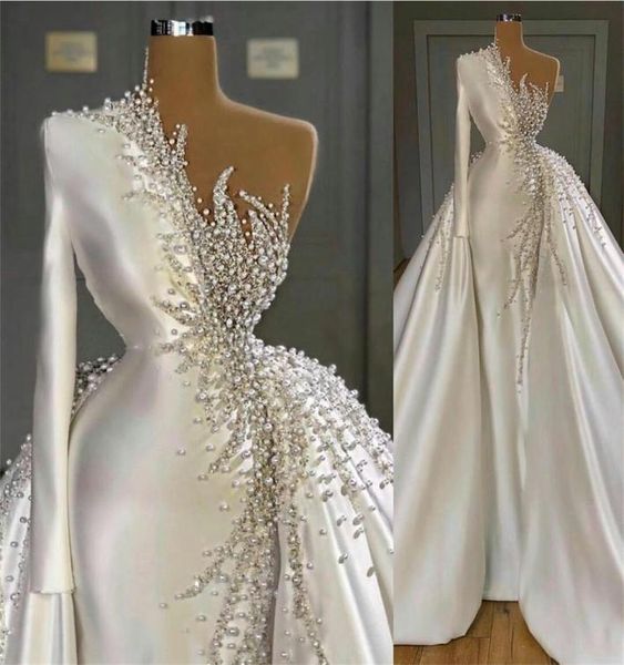 luxury chapel wedding dresses satin beaded wedding bridal gowns one long sleeve wedding gown sweep train vestidos de novia8740761, White
luxury chapel wedding dresses satin beaded wedding bridal gowns one long sleeve wedding gown sweep train vestidos de novia8740761, White