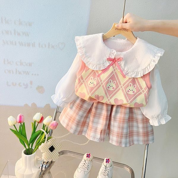 clothing sets spring and summer girls' sweet lace lapel short sleeve suit small fragrant wind children's gauze princess skirt casu, White
clothing sets spring and summer girls' sweet lace lapel short sleeve suit small fragrant wind children's gauze princess skirt casu, White