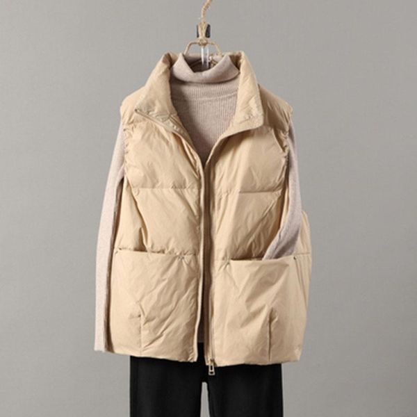 parkas women's autumn ultra light white duck down vest coat winter new ladies casual waistcoat female sleeveless short vest jacket, Black
parkas women's autumn ultra light white duck down vest coat winter new ladies casual waistcoat female sleeveless short vest jacket, Black