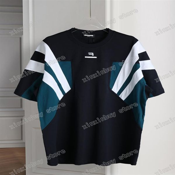 xinxinbuy men designer tee t shirt panelled paris letters embroidery print short sleeve cotton women blue apricot black oversize x3012, Black;brown
xinxinbuy men designer tee t shirt panelled paris letters embroidery print short sleeve cotton women blue apricot black oversize x3012, Black;brown