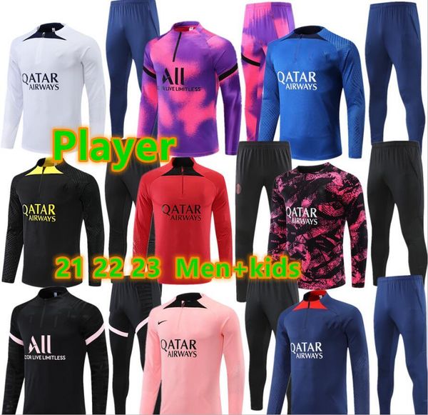 21 22 23 psgs mbappe tracksuit soccer jerseys sportswear long half zip jacket football training suit di maria training football for men and, Black
21 22 23 psgs mbappe tracksuit soccer jerseys sportswear long half zip jacket football training suit di maria training football for men and, Black