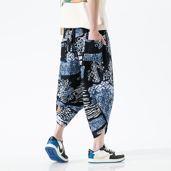 pants 2023 summer men thin print beach pants mens casual anklelenght harem pantalon turnip trousers male ethnic style wide leg pants, Black
pants 2023 summer men thin print beach pants mens casual anklelenght harem pantalon turnip trousers male ethnic style wide leg pants, Black