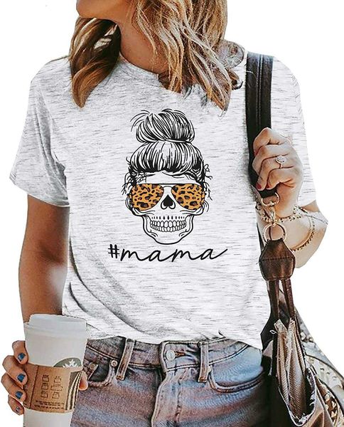 summer skull 2023 mama mother's day gift t-shirt holiday leisure pure cotton women, White
summer skull 2023 mama mother's day gift t-shirt holiday leisure pure cotton women, White