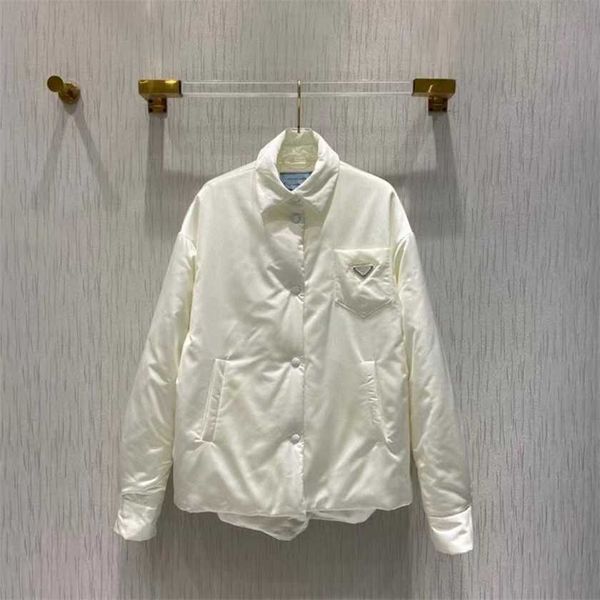 26% off family nylon lapel triangle label cotton coat, Black 
26% off family nylon lapel triangle label cotton coat, Black