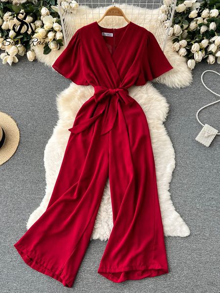 women's jumpsuits rompers singrain french style solid women jumpsuits summer elegant zipper sashes slim temperament v neck wide leg lon, Black;white
women's jumpsuits rompers singrain french style solid women jumpsuits summer elegant zipper sashes slim temperament v neck wide leg lon, Black;white