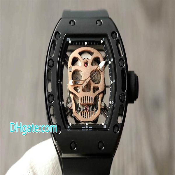 fashion skull watch 42mm fully automatic mechanical men's sports watch stainless steel black shell sleeve original folding bu2378, Slivery;brown
fashion skull watch 42mm fully automatic mechanical men's sports watch stainless steel black shell sleeve original folding bu2378, Slivery;brown