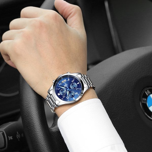 classic quartz watches designer 41mm men stainless steel fashion brand business watch glow in the dark 6868 wristwatch for male, Slivery;brown
classic quartz watches designer 41mm men stainless steel fashion brand business watch glow in the dark 6868 wristwatch for male, Slivery;brown