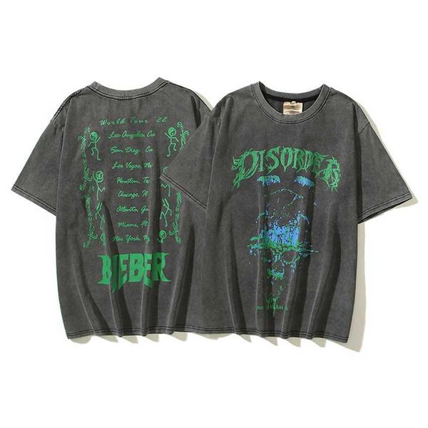 trendy new bieber american style ins made old wash street vintage men's casual short sleeves, White;black
trendy new bieber american style ins made old wash street vintage men's casual short sleeves, White;black