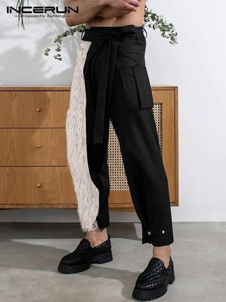 pants incerun fashion men casual pants tassel patchwork lace up joggers personality streetwear pantalones hombre 2022 leisure trousers, Black
pants incerun fashion men casual pants tassel patchwork lace up joggers personality streetwear pantalones hombre 2022 leisure trousers, Black