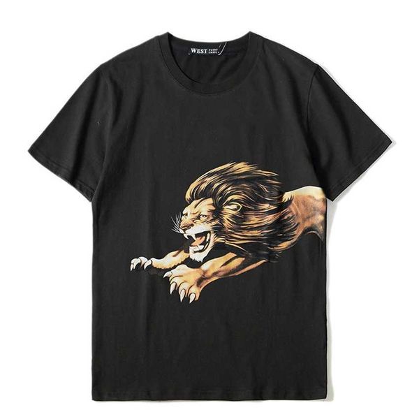 summer new ins street lion print hip hop fashion short sleeve t-shirt men's loose round neck couple dress, White;black
summer new ins street lion print hip hop fashion short sleeve t-shirt men's loose round neck couple dress, White;black