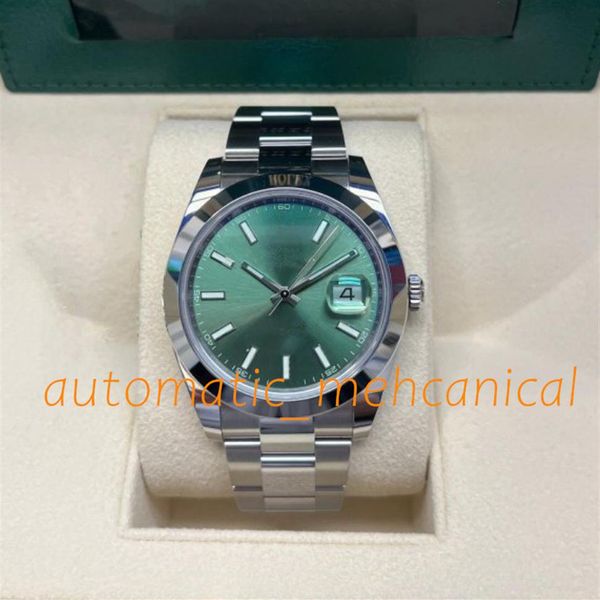 mens watch 41mm v5 smooth bezel datejust green dial 18k white gold automatic movement sappire glass ref 126300 luminous watches sp2585, Slivery;brown
mens watch 41mm v5 smooth bezel datejust green dial 18k white gold automatic movement sappire glass ref 126300 luminous watches sp2585, Slivery;brown