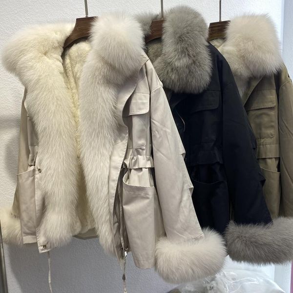fur 2022 women slim parkas real fox fur collar trim with rex rabbit fur ling coats female winter jacket thick outerwea, Black
fur 2022 women slim parkas real fox fur collar trim with rex rabbit fur ling coats female winter jacket thick outerwea, Black