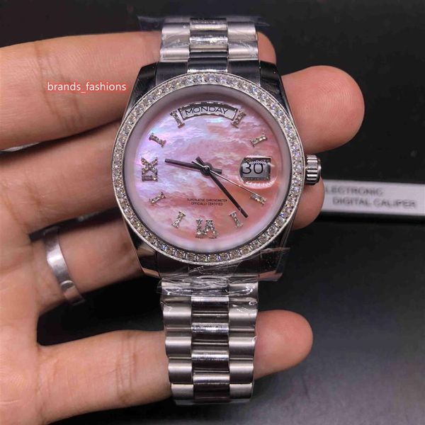 boutique fashion business watch silver stainless steel case strap watch shell face diamond ring mouth automatic mechanical watches185z, Slivery;brown
boutique fashion business watch silver stainless steel case strap watch shell face diamond ring mouth automatic mechanical watches185z, Slivery;brown