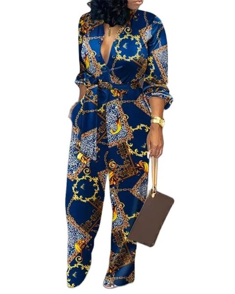 women's jumpsuits rompers elegant chain ring print high waist jumpsuit spring autumn women's long sleeve open button shirt workwea, Black;white
women's jumpsuits rompers elegant chain ring print high waist jumpsuit spring autumn women's long sleeve open button shirt workwea, Black;white