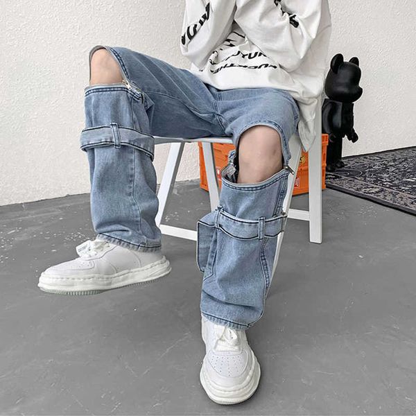 men's pants detachable baggy jeans men straight wide pants fashion high street hip hop blue denim trousers oversize bottoms male y2k cl, Black
men's pants detachable baggy jeans men straight wide pants fashion high street hip hop blue denim trousers oversize bottoms male y2k cl, Black