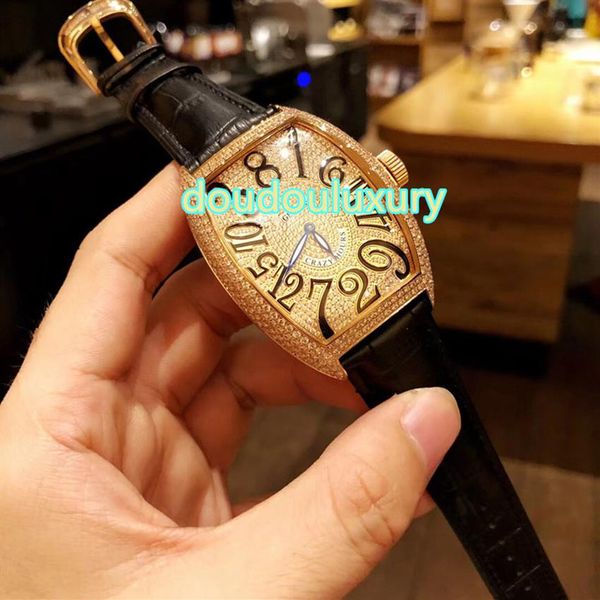 men's wrist watches rose gold diamond fashion boutique watch leather strap automatic mechanical watch s246o, Slivery;brown
men's wrist watches rose gold diamond fashion boutique watch leather strap automatic mechanical watch s246o, Slivery;brown