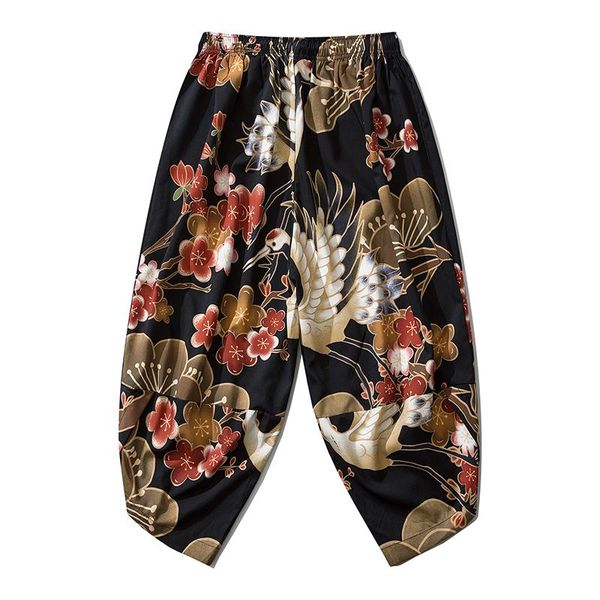 pants elastic waist kimono pants women men vintage japanese style harajuku crane print casual loose harem trousers cosplay, Black
pants elastic waist kimono pants women men vintage japanese style harajuku crane print casual loose harem trousers cosplay, Black