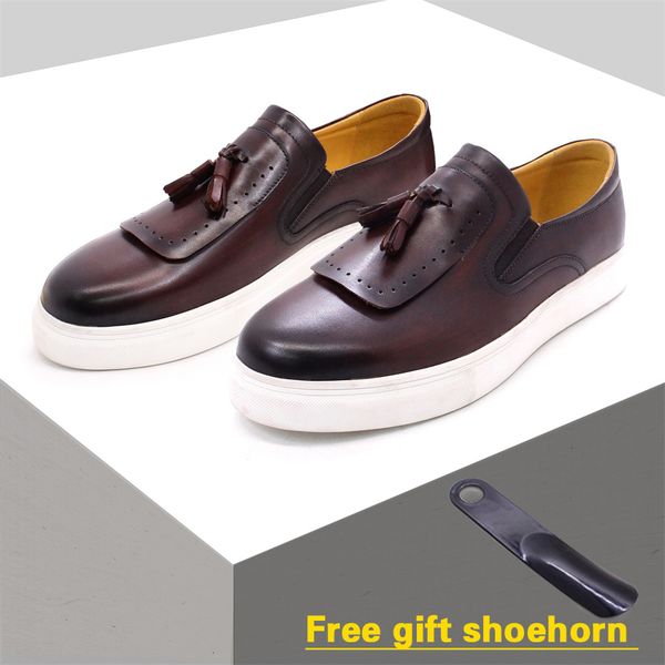 dress shoes leather casual shoes tassel highend handmade mens comfortable round toe flat office banquet loafers 230421, Black
dress shoes leather casual shoes tassel highend handmade mens comfortable round toe flat office banquet loafers 230421, Black